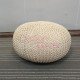 Pouf tabouret coussin tricoté