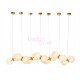 Welles Glass Long LED Chandelier