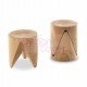 Table d'appoint design J+I ZIG + ZAG bois massif