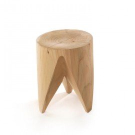 Table d'appoint design J+I ZIG + ZAG bois massif