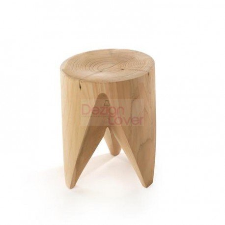 Table d'appoint design J+I ZIG + ZAG bois massif