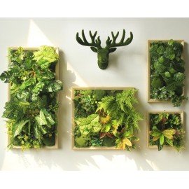 Artificial green wall plant panels