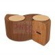 Flexible Expanding Paper bench H42cm in kraft