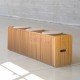 Flexible Expanding Paper bench H42cm in kraft