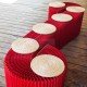 Flexible Expanding Paper bench seats 3p H42cm