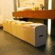 Flexible Expanding Paper bench seats 6p in white