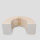 Flexible Expanding Paper bench seats 6p in white