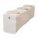Flexible Expanding Paper bench seats 6p in white