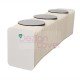Flexible Expanding Paper bench seats 6p in white