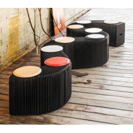 Banc extensible et modulable H42cm en noir