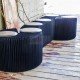 Flexible Expanding Paper bench H42cm in black