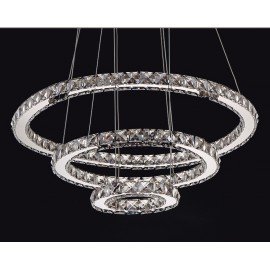 Suspension en cristal LED design Circle 3 ring