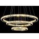 Circle crystal LED Pendant lamp 3 ring