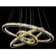 Circle crystal LED Pendant lamp 3 ring
