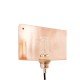Frame 90 wall lamp with Shelf in brass