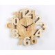 Algo wall clock in solid wood