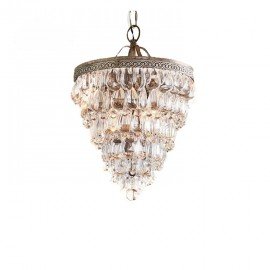 Clarissa Crystal Drop small Round Chandelier