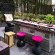 Tabouret Clessidra en bois massif
