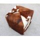 Cowhide Ottoman Cube Stool