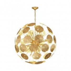 Lustre rond design Lily Pad Brass