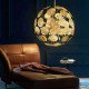 Lustre rond design Lily Pad Brass