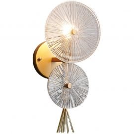 Lily Pad Round Glass Wall Scone
