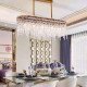 Cold Heart Ice Glass Rectangular Chandelier