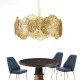 Lily Pad Brass Pendant Lamp