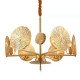 Lily Pad Brass Circular Pendant Lamp