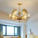 Lily Pad Brass Circular Pendant Lamp