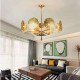 Lily Pad Brass Circular Pendant Lamp