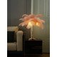 Ostrich Feather Table Lamp in Brass