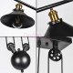 Industrial Iron Pulley triple pendant lamp with Edison bulbs