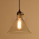Meridian clear glass funnel Chandelier with Edison bulbs