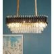 Oscuro Metal And Crystal Rectangular Chandelier