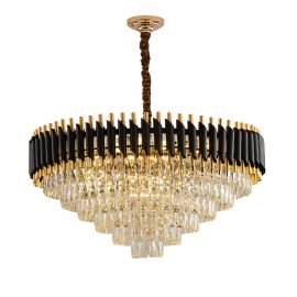 Oscuro Metal And Crystal Round Chandelier
