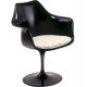 Chaise design Tulip avec accoudoirs en fibre de verre