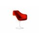 Chaise design Tulip avec accoudoirs en fibre de verre