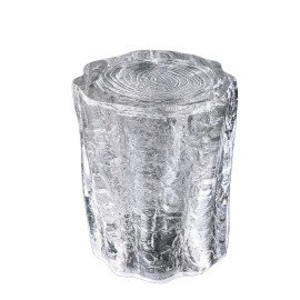 Clear Epoxy Resin Round Stump Stool