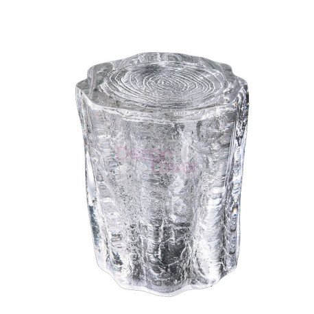 Clear Epoxy Resin Round Stump Stool