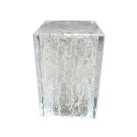 Clear Epoxy Resin Square Stool