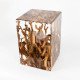 Clear Epoxy Resin Wood Twigs Stump Stool