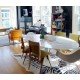 EERO SAARINEN Tulip Oval Dining Table Marble Top