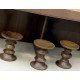 Tabouret design style Eames walnut