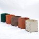 Casa Vegan Leather Round Storage Basket
