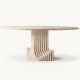 Travertine Argo Dining Table by Carlo Scarpa