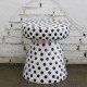Black and White Spotted Ceramic Garden Stool