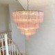 Vintage Murano Glass Pink Chandelier