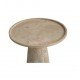 Pedestal Travertine Side Table