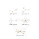 Six Lune Vintage Brass Ceiling lamp 2 globes